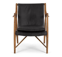 madrid lounge chair black leather 7