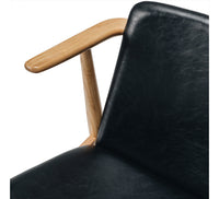 bella wooden armchair black upholstery 4