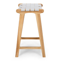 fusion wooden bar stool woven grey 3