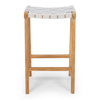 fusion wooden bar stool woven grey 2