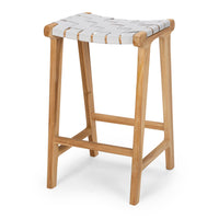 fusion wooden bar stool woven grey 1