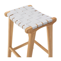 fusion wooden bar stool woven grey 4