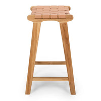 fusion wooden bar stool woven plush 3
