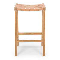 fusion wooden bar stool woven plush 2