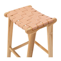 fusion wooden bar stool woven plush 4
