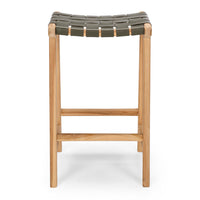 fusion wooden bar stool woven olive 2