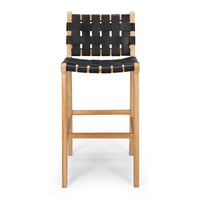 fusion highback wooden bar stool woven black 5