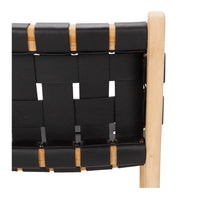 fusion highback wooden bar stool woven black 5