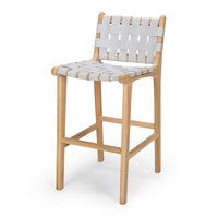 fusion highback bar stool 65cm woven grey 1
