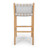 fusion highback wooden bar stool woven grey 3
