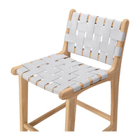 fusion highback wooden bar stool woven grey 4