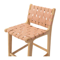fusion highback wooden bar stool 65cm woven plush 4