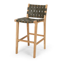 fusion highback kitchen bar stool 65cm woven olive 1