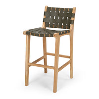 fusion highback bar stool 65cm woven olive 1