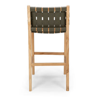 fusion highback kitchen bar stool 65cm woven olive 3