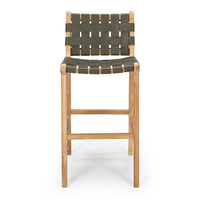 fusion highback wooden bar stool 65cm woven olive 5