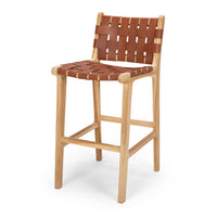 fusion highback bar stool 65cm woven tan 1