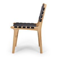 fusion wooden chair woven black 2