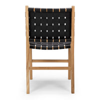 fusion chair woven black leather 3