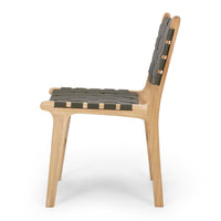 fusion wooden chair woven olive 2