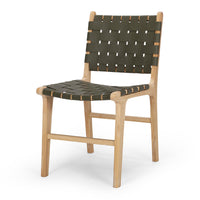 fusion wooden chair woven olive 1