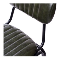 retro upholstered stool vintage green 4