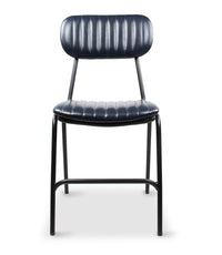 retro dining chair blue p.u 3