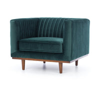 madagascar lounge chair green velvet 1
