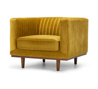 madagascar lounge chair golden velvet 1