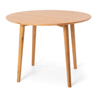 nordic dropleaf wooden dining table 100cm round 3