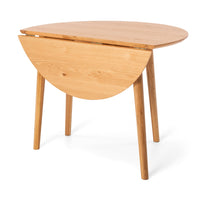 nordic dropleaf wooden dining table 100cm round 1