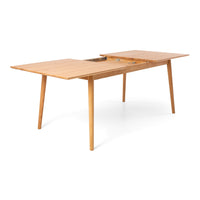 nordic extendable wooden dining table 160cm 2