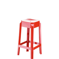 siesta fox bar stool 65cm red