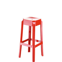 siesta fox outdoor bar stool 75cm red