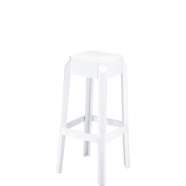 siesta fox outdoor bar stool 75cm white