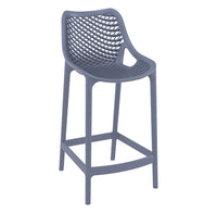 siesta air outdoor bar stool 65cm dark grey 1