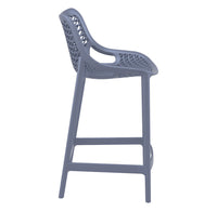 siesta air outdoor bar stool 65cm dark grey 3