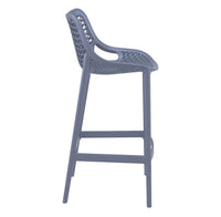 siesta air outdoor bar stool 75cm dark grey 2