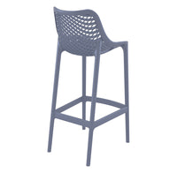 siesta air outdoor bar stool 75cm dark grey 3