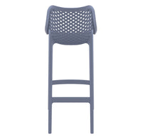 siesta air commercial bar stool dark grey 4