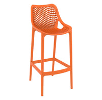 siesta air commercial bar stool orange 2
