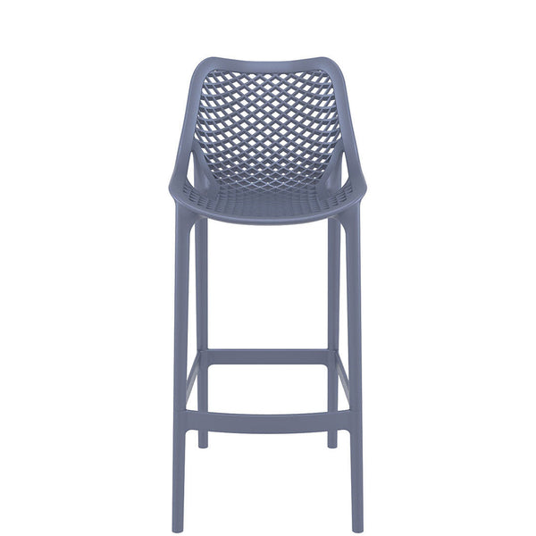 air commercial bar stool 75cm dark grey