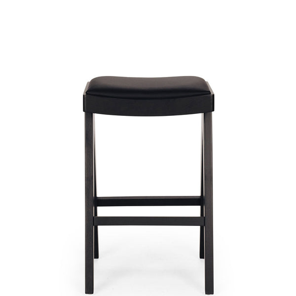 allegra upholstered bar stool black oak 