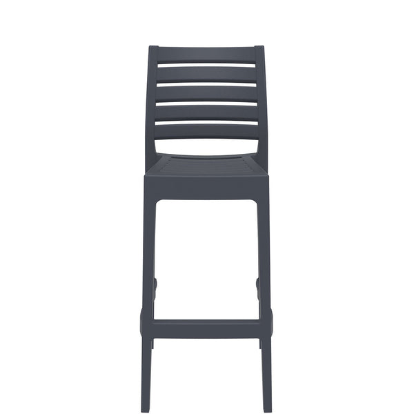 ares outdoor bar stool 75cm dark grey