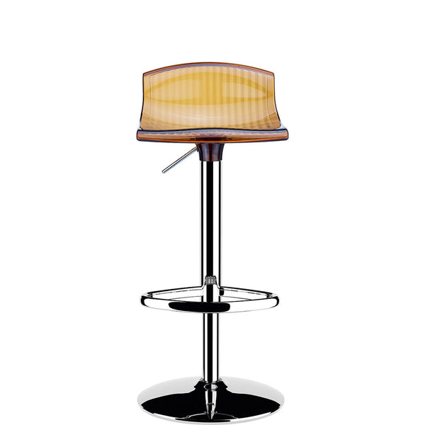 aria kitchen bar stool transparent amber 