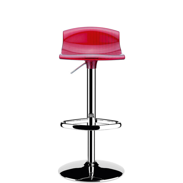 aria kitchen bar stool transparent red