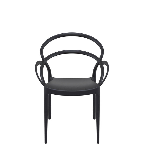 siesta mila commercial armchair black