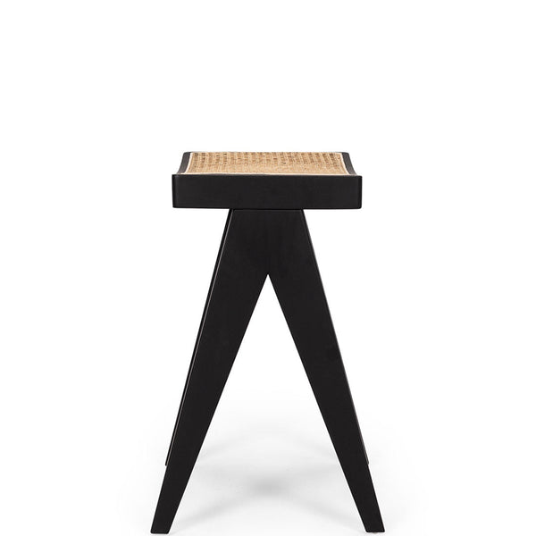 allegra kitchen bar stool 65cm black oak