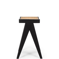 allegra wooden bar stool 65cm black oak