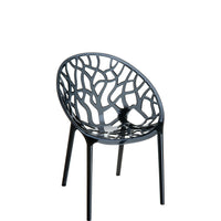 siesta crystal chair black transparent